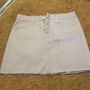 lavender denim skirt